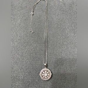 Sterling Silver- Opening Pendant & expandable necklace